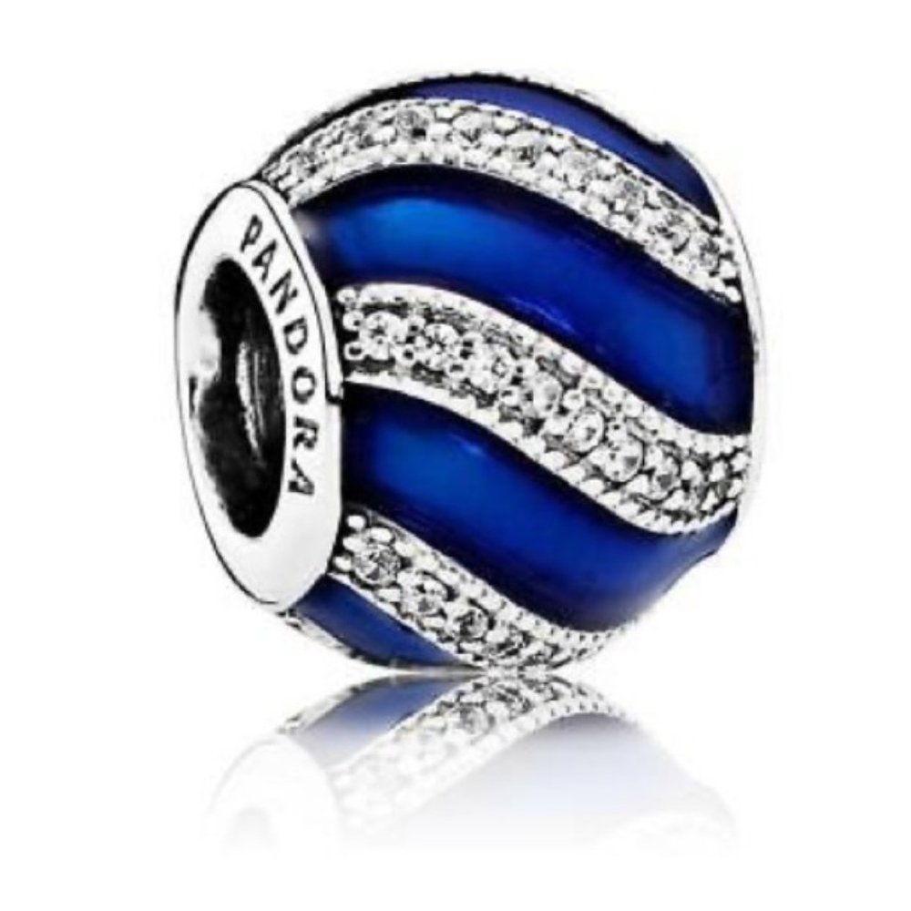 New Pandora Royal Blue Adornment Christmas Tree Ornament Charm Bead 7919…
